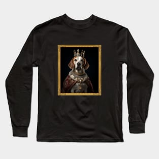 Noble Beagle - Medieval English Queen  (Framed) Long Sleeve T-Shirt